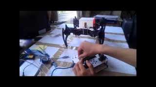 DIY XBee Ciesco XRF Robot Remote Controller  Quadruped Robot Demo  Inverse Kinematics [upl. by Jethro]