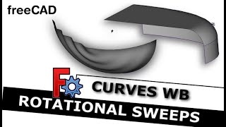 FreeCAD Rotational Sweeps for Complex Surfaces In Curves Workbench [upl. by Ahsinert751]