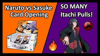 Naruto Card Opening  ITACHI PULLS FOR DAYS  Naruto vs Sasuke Kayou Box [upl. by Ardnu70]