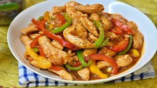 STIR FRY CHICKEN AND PEPPER RECIPE chickenandstirfrypepper [upl. by Mlohsihc]