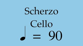 Suzuki Cello Book 3  Scherzo  Piano Accompaniment  90 BPM [upl. by Eseerehc]