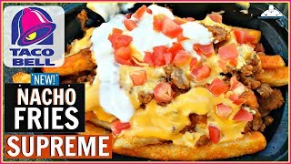 TACO BELL® NACHO FRIES SUPREME REVIEW 🌮🔔🧀🍟 [upl. by Suiradel]