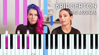 Bridgerton The Musical Burn For You  Abigail Barlow amp Emily Bear  Synthesia Piano Tutorial [upl. by Nemrak19]