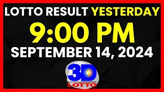 Swertres Result Yesterday 2PM5PM amp 9PM September 14 2024  2D3D Lotto [upl. by Lindell]