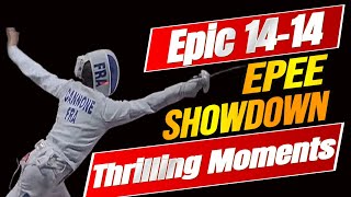 Epee Fencing Highlights 14 14 Moments at Match Point🔥 [upl. by Nolra]