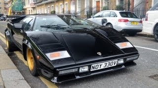 LOUD Lamborghini Countach S in London Startup and driving scenes HD [upl. by Jenda]