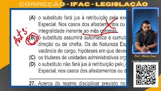 Correção IFAC  Docentes  Legislação [upl. by Leafar]