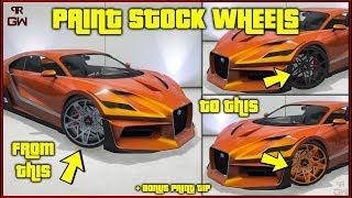 How To Change Stock Wheel Color  GTA 5 Online 2024 [upl. by Eul]