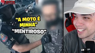 Ele fugiu da policia e ainda mentiu  Enquadros de moto [upl. by Waite466]