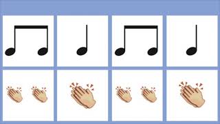 Rhythm Practice with Quarter Notes and Eighth Notes  80 bpm [upl. by Etteb]