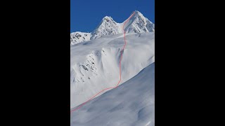 Another epic line in the books Snowboarding Python Peak Thompson pass Valdez AK [upl. by Erehs]