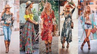 Stylish Bohemian Casual  Boho Chic Outfits 20202021 Style Ideas  Boho Outfits Inspirations [upl. by Lucey124]