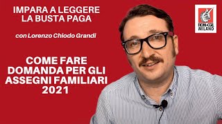 Assegni familiari  Assegno ponte 2021 [upl. by Arrahs]