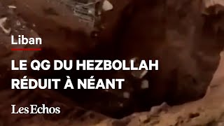 Les images impressionnantes du QG du Hezbollah après la frappe israélienne qui a tué Nasrallah [upl. by Yramliw]