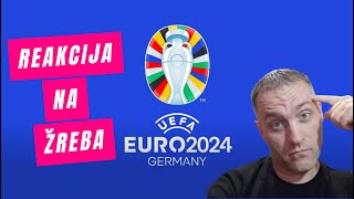 EURO 2024 PREGLED GRUPA REAKCIJA NA ŽREB [upl. by Yaffit]