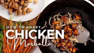 SPANISH MARBELLA SAUCE  Chicken Thigh Recipe with Veg and Chanterelle Mushrooms [upl. by Fazeli]