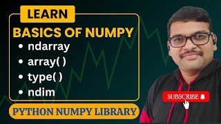 BASICS OF NUMPY Creation of ndarray  PYTHON PROGRAMMING [upl. by Erina]