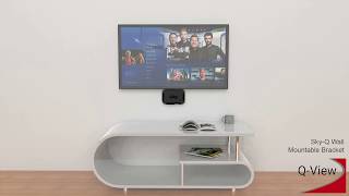 Sky Q Mini Bracket By QView Sky Q Mini Box Wall Bracket in Black [upl. by Lertram]