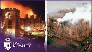 1992 Windsor Castle Fire The Blaze That Destroyed Royal Artefacts  Windsor Castle  Real Royalty [upl. by Melisse]