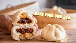 Easy Chinese BBQ Pork Steamed Buns Bao [upl. by Carie]