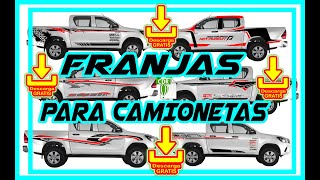 🤩6 MODELOS DE FRANJAS PARA CAMIONETAS 🛻DISEÑOS EDITABLES GRATIS😱 [upl. by Ecenahs]