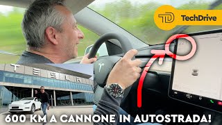 NUOVA TESLA MODEL Y Long Range RWD 600Km A TAVOLETTA in AUTOSTRADA [upl. by Ym949]