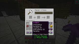 Loyalty and Channeling enchants can be put on 1 Trident but not Riptide  Minecraft 121 [upl. by Hall]