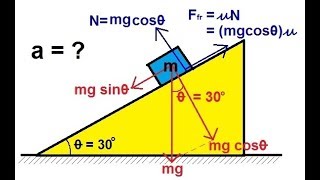 Physics  Mechanics The Inclined Plane 2 of 2 With Friction [upl. by Rogozen]