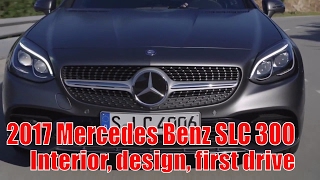 2017 Mercedes Benz SLC 300 Interior design first drive  New car review [upl. by Acira]