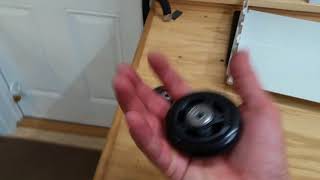 McKlein Rolling Bag Wheel Bearing fix and modification [upl. by Aidile]