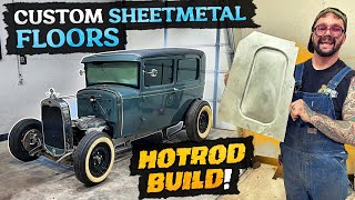 BUILDING CUSTOM SHEET METAL FLOORS 1930 FORD MODEL A [upl. by Mar]