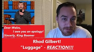 American Reacts  RHOD GILBERT  Luggage  Reaction [upl. by Akessej]