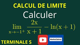 Calcul de limite  Calcul de la limite de 2xx1 lnx1 en 1 [upl. by Harbour]