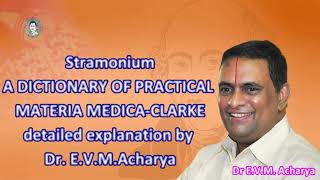 Stramonium A DICTIONARY OF PRACTICAL MATERIA MEDICACLARKE by Dr EVMAcharya [upl. by Ane]