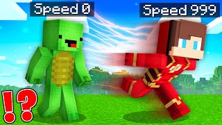 JJ Having 999 SPEED Speedrunner vs Mikey Having 0 SPEED Hunter in Minecraft Maizen [upl. by Porett]