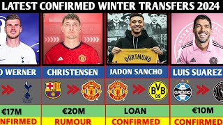 🚨NEW CONFIRMED amp RUMOURS TRANSFERS WINTER 2024💰Griezman KuboVRoqueOsimhenGuirassyBeraldo🔥⌛️ [upl. by Ahsinej]