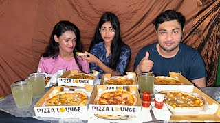 ASMR MUKBANG PIZZA 🍕 EATING CHALLENGE  PIZZA LOUNGE SAUSAGE PIZZA CHEESE PIZZA MARGHERITA PIZZA [upl. by Ramberg997]