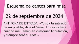 Esquema de cantos 22 de Septiembre de 2024 [upl. by Elokkin770]