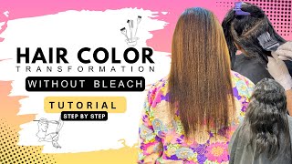 Hair Color Without Bleach for Dark Hair  Hair Lightening Without Bleach  Tutorial 2024 [upl. by Ailahs917]