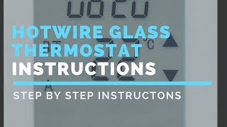 Hotwire Under Floor Heating Glass Thermostat Instruction Video [upl. by Hurlbut]