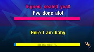 Signed Sealed Delivered  Blue amp Stevie Wonder KARAOKE [upl. by Itsur]