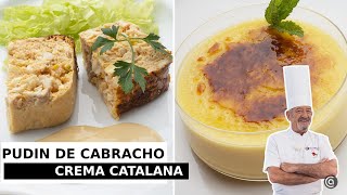 PUDIN de CABRACHO y CREMA CATALANA  Cocina Abierta de Karlos Arguiñano [upl. by Crifasi238]