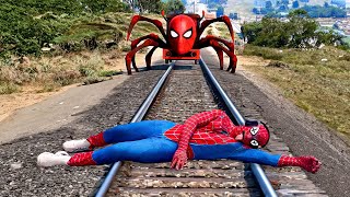 Homem Aranha e o Monstro Trem Aranha Histórias de SUPER HERÓIS [upl. by Naamann]