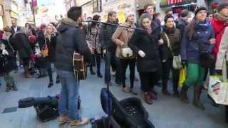 GRAFTON STREET IN DUBLIN  LIVE STREET MUSIC [upl. by Jarita]