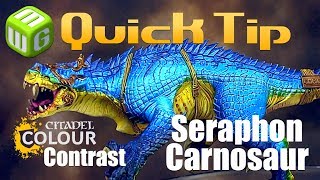 Using the New Citadel Colour Contrast Paints on a Seraphon Carnosaur [upl. by Kcirnek]