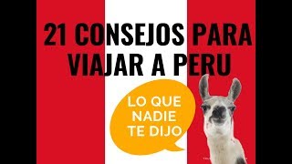 21 Consejos para viajar a Perú 🇵🇪 [upl. by Lazor]