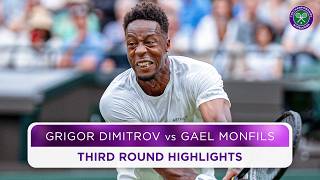 Rolling back the years  Grigor Dimitrov vs Gael Monfils  Highlights  Wimbledon 2024 [upl. by Airitac419]