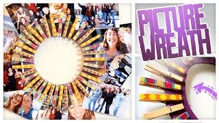 DIY Clothespin Picture Wreath  Do It Gurl [upl. by Adnaral]