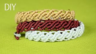 DIY Wavy Macrame Bracelets [upl. by Surovy]