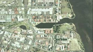 East Perth 1948  2010 Landgate Aerial Photographymp4 [upl. by Nahtan]